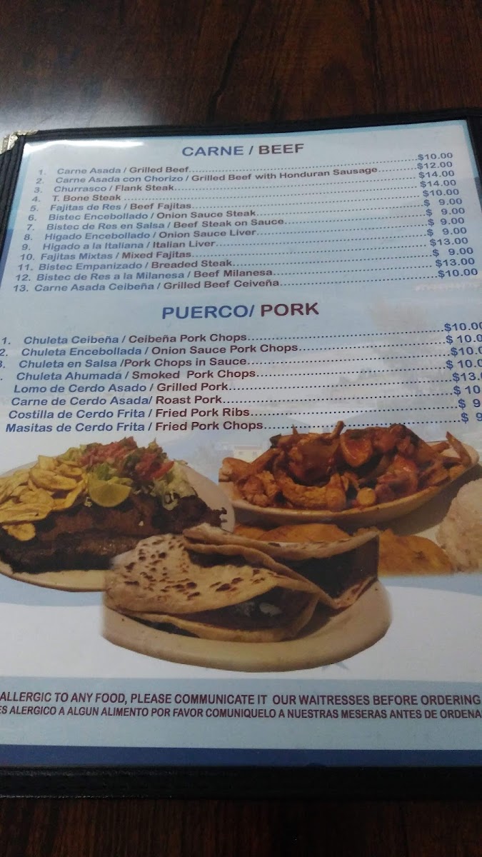Tipico Centroamericano Cafe Menu - Image 4